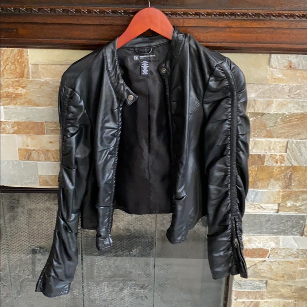 Black leather jacket